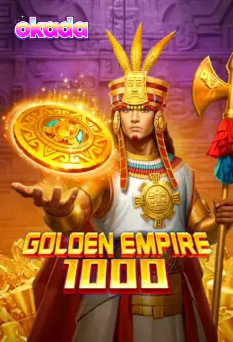 Golden Empire 1000 slot game screen na may mga Mayan pyramid at gintong simbolo.
